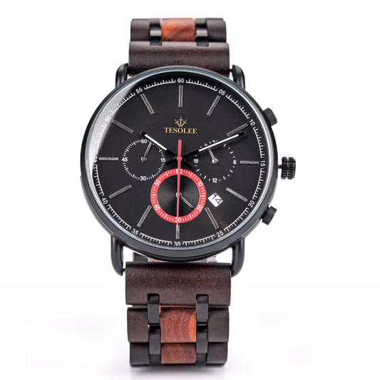 Sandal Wood Premium Watch For Men. Red