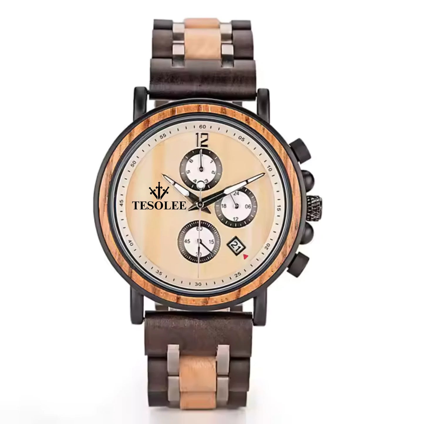 Hand Crafted Maple Wood Sports Chrono For Men.