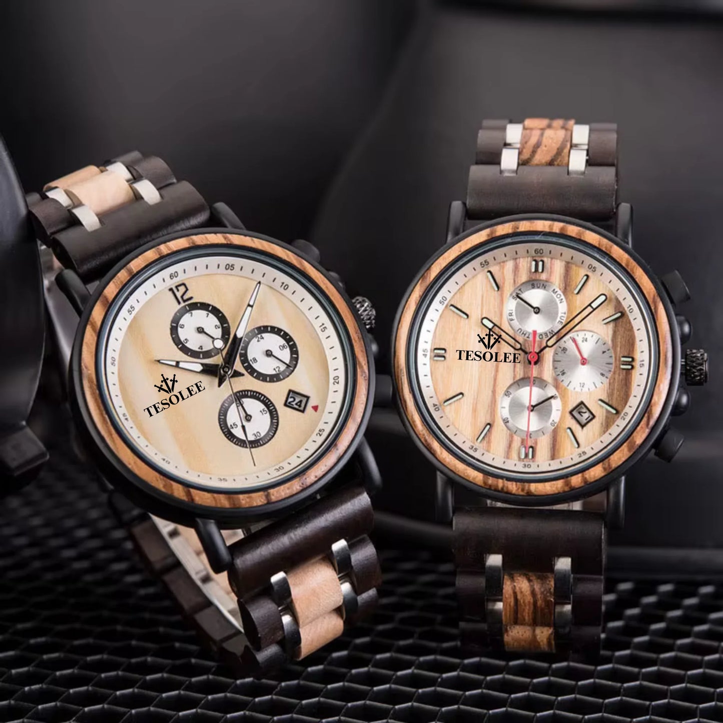 Hand Crafted Maple Wood Sports Chrono For Men.